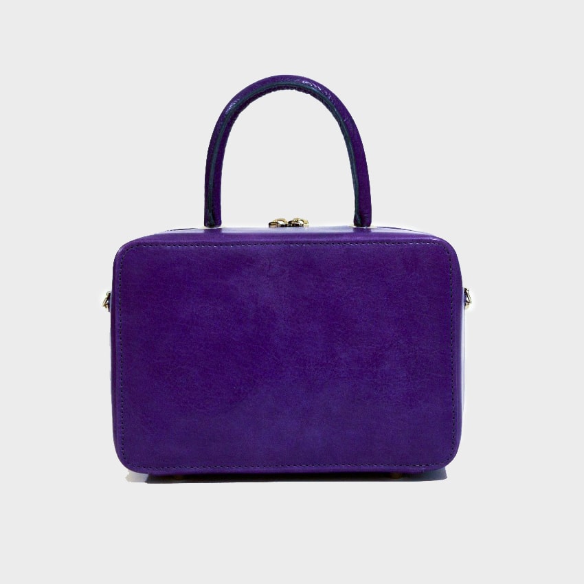 Bauletto bag purple and pink 2-min