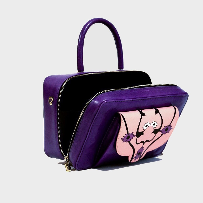 Bauletto bag purple and pink 4-min