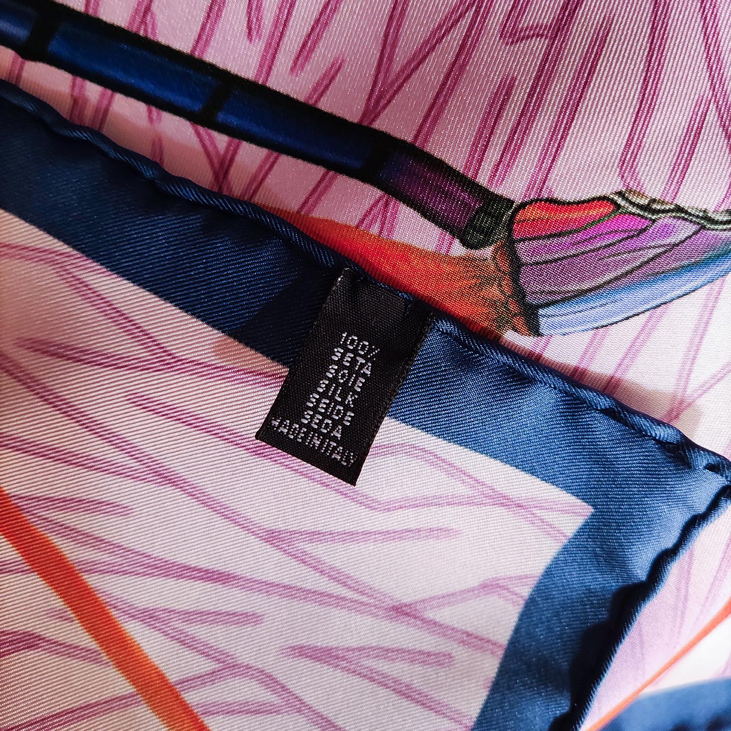 Silk Scarf with Dragonflies Candy Pink 3